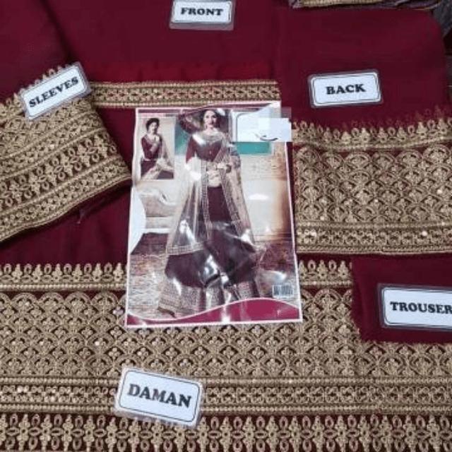 Indian Siffon Bridal Embroidered Magxi