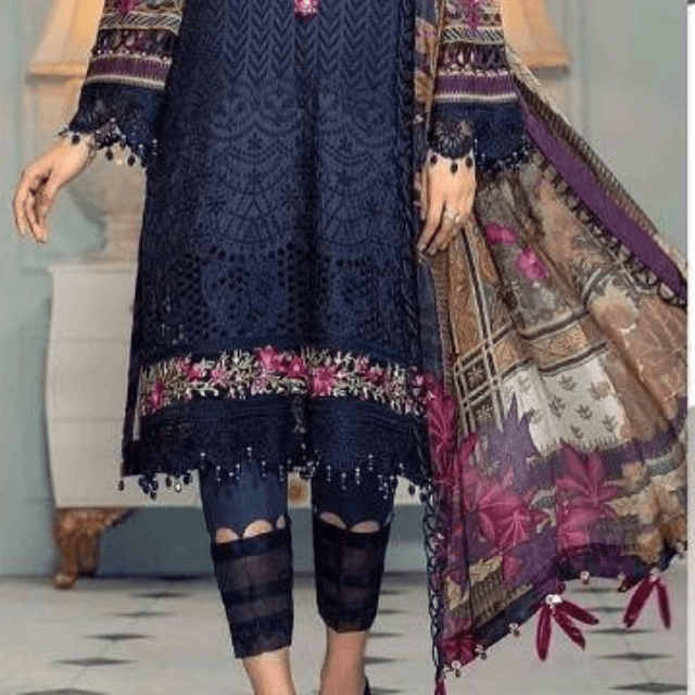 Anaya Lawn. Chikankari